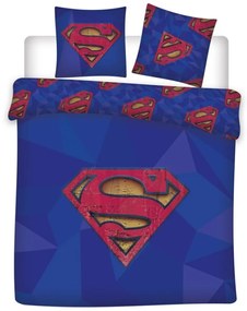Superman Blue dupla, kétszemélyes ágyneműhuzat 240×220cm, 65x65 cm