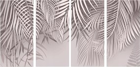 Hálószoba faliképek Fali dekoráció nappaliba XXL Levelek 60x120