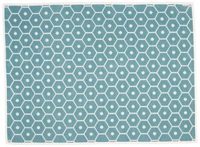 Türkiz gyapjúkeverék takaró 140x180 cm Honey Turquoise – Pappelina