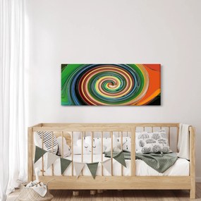 Absztrakt kép - színes spirál (120x50 cm)