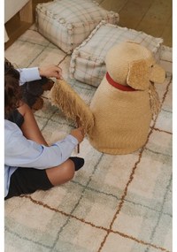 Krémszínű-zsályaszínű mosható-kézi szövésű pamut szőnyeg 90x120 cm Tartan Blue Sage – Lorena Canals