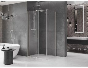 Mexen Velar, zuhanykabin tolóajtóval 120 x 85 cm, 8 mm átlátszó üveg, csiszolt acél, 871-120-085-01-97