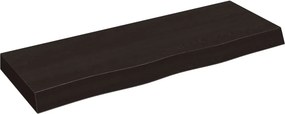 vidaXL sötétbarna kezelt tömör tölgyfa fali polc 80x30x(2-6) cm