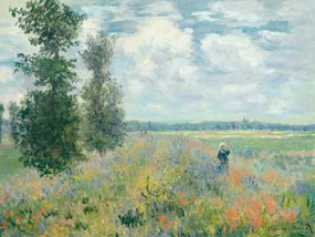 Festmény reprodukció Poppy Fields near Argenteuil - Claude Monet, (40 x 30 cm)