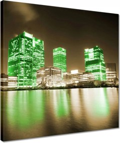 Vászonkép 40x40 London zöld épületei