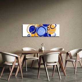 Kép - Világos motívum körökkel (órával) (90x30 cm)
