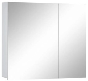 Wisla fehér fali fürdőszobai szekrény tükörrel, 80 x 70 cm - Støraa