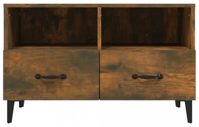 füstös tölgy színű szerelt fa TV-szekrény 80 x 36 x 50 cm