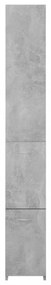 betonszürke szerelt fa fürdőszobaszekrény 25x26,5x170 cm