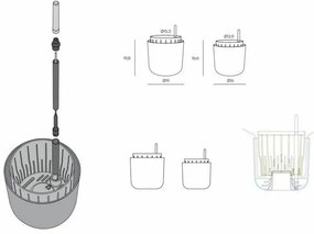 Plastia Tolita Air öntözőedény barna, átmérő 19 cm, 19 cm átmérőjű
