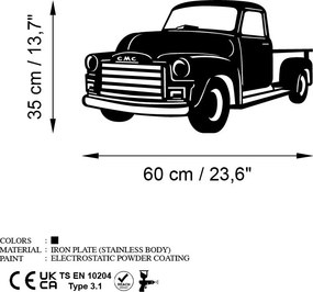 GMC fém fali dekoráció, 60×35 cm – TR891TNL3441