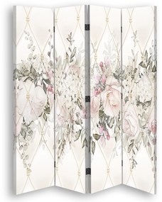 Gario Paraván Pasztell virágok Méret: 145 x 170 cm, Kivitelezés: Klasszikus paraván
