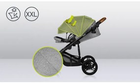 Lionelo - MARI TOUR 2 az 1-ben kombinált babakocsi, Grey Stone