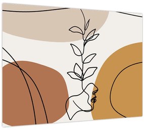 Üveg kép - Boho formák (70x50 cm)