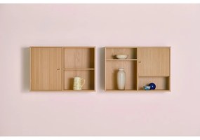 Natúr színű függő könyvespolc tölgyfa dekorral 89x61 cm Mistral – Hammel Furniture