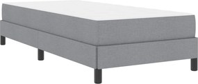 vidaXL Boxrugós ágy matracmal Világosszürke 90 x 190 cm szövet