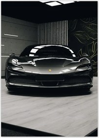 Poszterek A5 Pion Fekete Ferrari Autó