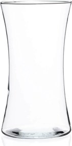 Modern üveg virágváza átlátszó Lex 14 x 25 cm ajándék