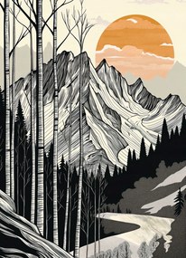 Poszter 20,5x28,4cm Hegyi fa