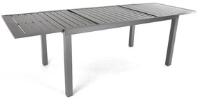 Mirolo kerti asztal, 160–240 × 89 cm, fekete