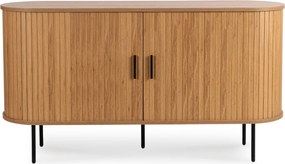 Komoda TRISH 140 cm Dwudrzwiowa Rozsuwana Dąb