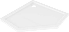 Mexen Flow slim ötszögletű zuhanytálca 90 x 90 cm, fényes fehér - 46P109090