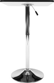 Magasság állítható bárasztal, fekete, 57x84-110 cm, FLORIAN