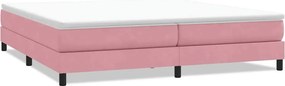 vidaXL rózsaszín bársony rugós ágy matrac nélkül 200x220 cm
