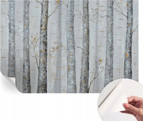 Fotótapéta Fali tapéta Hálószobába és Nappaliba Nyírfa 104x70 cm