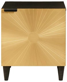 Éjjeli asztal 2 pcs Fekete és Arany 40 x 33.5 x 46 cm