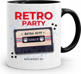 Dja Zene Bögre Fekete Retro Party Ajándék fényképes nyomtatással