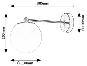 Rabalux 71081 - Fali lámpa KIARA 1xE27/35W/230V arany