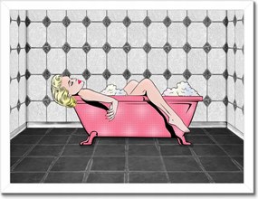 Poszterek keretben 40x30 Marylin Monroe a kádban