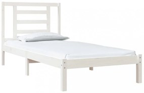 fehér tömör fenyőfa ágykeret matrac nélkül 90 x 190 cm