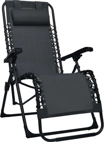 vidaXL fekete összecsukható textilén nyugágy