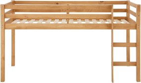 Natúr színű magasított borovi fenyő gyerekágy 90x200 cm Alpi – Støraa