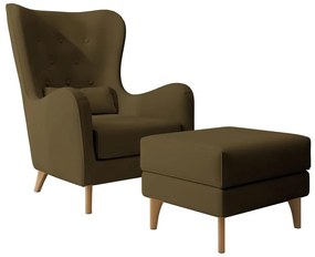 Fotel lábtartóval Calimero II  (oliva + bükk). 1099335