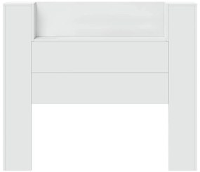 Fejtámla LED -es lámpákkal Fehér 120 x 16,5 x 103,5 cm Faanyag