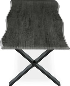 Étkezőasztal 160x90 cm MDF szürke tölgy