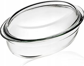 Hőálló edény fedővel ovális 4 l