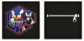 Sonic a sündisznó párna, díszpárna levehető huzattal 35x35 cm Velúr