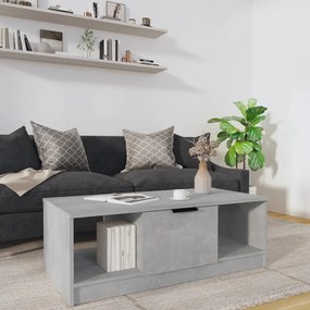 betonszürke szerelt fa dohányzóasztal 102 x 50 x 36 cm