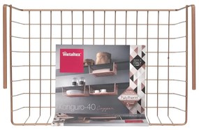 Rézszínű függő tároló, szélesség 40 cm - Metaltex