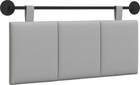 vidaXL Fali Fejtámla Csíkos Felhőszürke 110 x 55 x 5 cm szövet