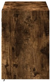 füstös tölgy színű fali TV-szekrény LED-ekkel 100x31x45 cm