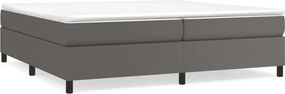 vidaXL szürke műbőr rugós ágykeret 200x200 cm