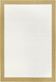 Teraszszőnyeg 160x230cm,sárga krémszínű kétoldalas lapos szövésű zsinóros