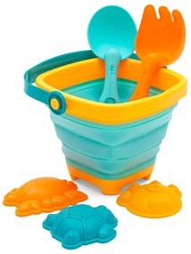 Baby Mix Összecsukható vödör homokos és vizesjátékokkal, 5 db