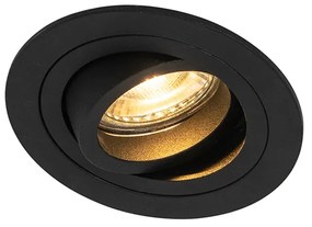 6 darabos modern fekete süllyesztett spotlámpa készlet - Rondoo