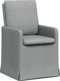 vidaXL Étkező Székek 2 pcs Világosszürke 57 x 67 x 98 cm szövet